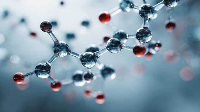 Detailed Molecular Structure Illustration for Scientific Visualization projects - Powered by Adobe