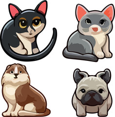 Animal clipartl logo icon vector white background .