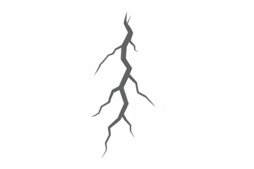 Detailed crack vector graphic showing damage with a transparent background, depicting breakage and distress