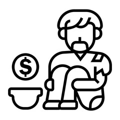 donation Line Icon