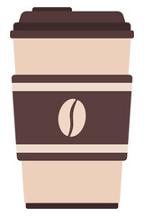 Paper cup for coffee isolated on white background.