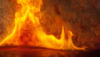 Fiery Flames Blaze with Intense Heat and Light in a Dynamic Display of Energy