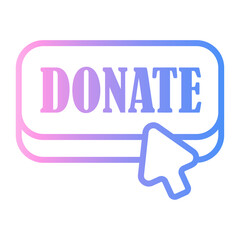 donation Line Gradient Icon