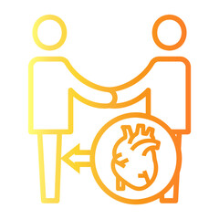 donation Line Gradient Icon