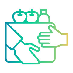 donation Line Gradient Icon