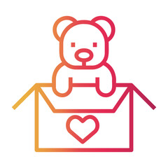donation Line Gradient Icon