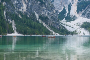 Lago di Braies in Dolomites