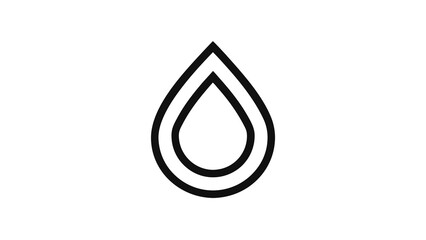 Sleek water drop design for eco-friendly brand, modern minimalist style, symbolizing purity and sustainability, ideal for clean energy and natural resources concepts