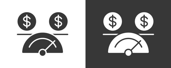 Benchmarking Icon Set Vector Collection Isolated In Black And White