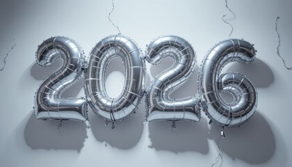 2026 Silver Foil Balloons