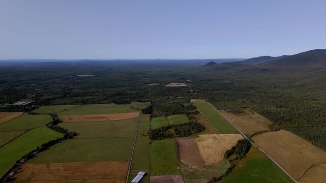 Scenic Valley Farms Nestled Between Rolling Hills