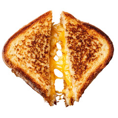 grilled cheese on a white background