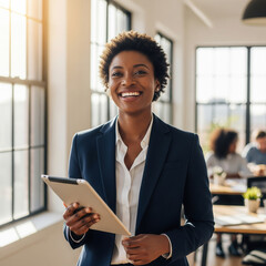 Obraz premium Confident Manager in a Bright Office Space