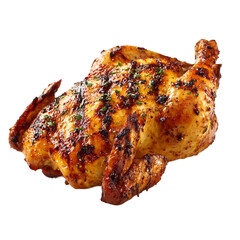 Grilled chicken on a white background