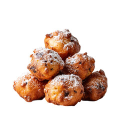 Oliebollen on white on a white background