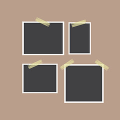 Create a stunning photo collage with these stylish frames and tape on a neutral background