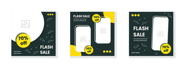 Modern social media flash sale template for your next campaign. Don't miss the opportunity to promote products