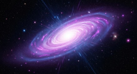 A vibrant spiral galaxy with a central bright nucleus and a ring of stars and gas.