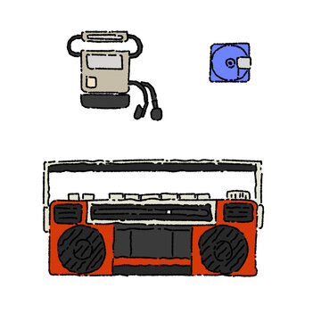 MDと音楽プレーヤーたち　カラー