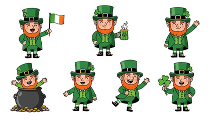 Leprechaun Illustrations Celebrating St patricks