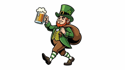 Leprechaun Celebrating St patricks day