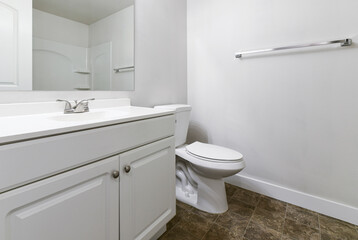 Modern residential bathroom interior