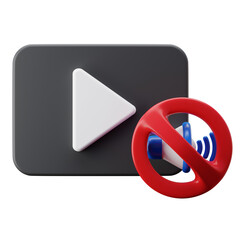 3D Render Muted Video Player