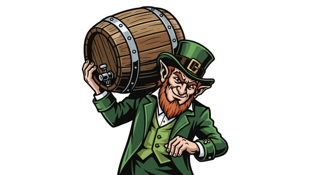 Leprechaun with Beer Barrel St