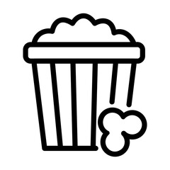 popcorn package Line Icon
