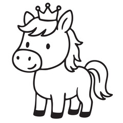 年賀状やアイコンに使える馬のイラスト素材