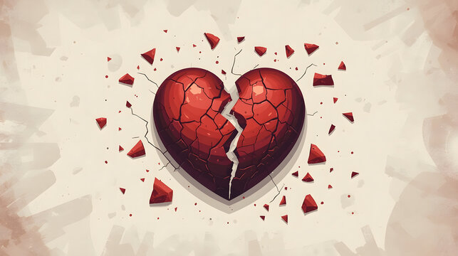 red heart on a red background - Powered by Adobe