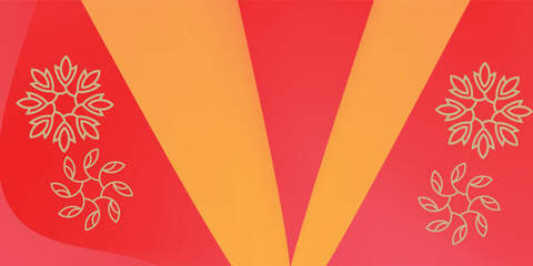 pink, Yellow vector background with flower. Modern geometrical abstract illustration with flower. New Year design for business advert.