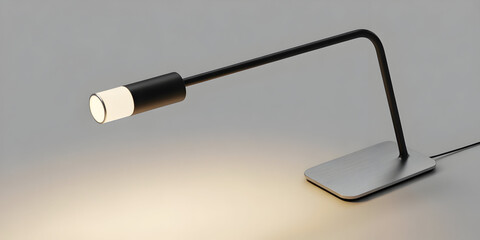 Modern LED Desk Lamp with Black Arm and Silver Base