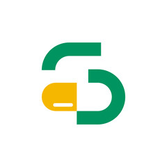 Fototapeta premium G Letter Drug Medical Pharmacy Health Care Initial Logo Design Vector