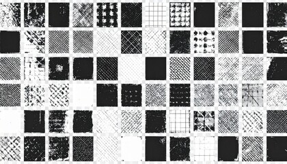 Set of grunge rolled ink stamp textures handmade with brayer. Letterpress vintage rough irregular rectangle vertical backgrounds Linocut relief printing shapes vector illustration transparent backdrop