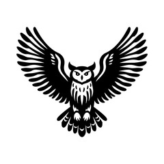Flying owl full body simple s...