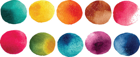 Rainbow creative horizontal banner from paint splashes. watercolor vector stains; background for title and logo
