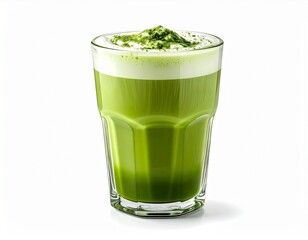 Matcha Latte in a Glass