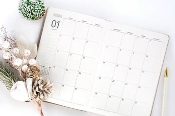 카피공간이 있는 2026년 한국의 1월 달력