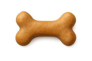 Bone shaped dog biscuit treat for pets, delicious chewy snack for canine nutrition, transparent background