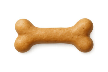 Dog biscuit bone treat for pets, delicious snack for dogs, animal food product isolated on transparent background
