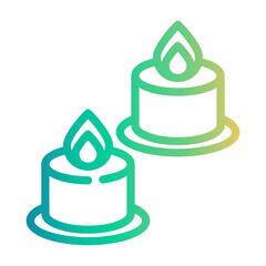 aromatherapy candles Line Gradient Icon