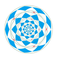 Abstract blue sphere globe design with a 3D round world concept