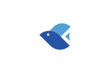 Minimal Letter C Bird Logo on White Background 