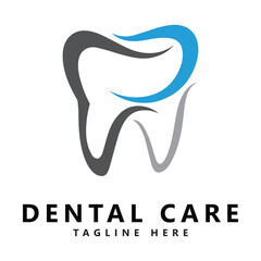 Dental logo design vector dental care clinic logo template