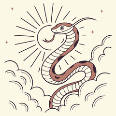 Energy Serpent Swimming Through Air 1