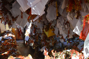 Chitai Golu Devta (The God of Justice) Temple in Almora, Uttarakhand covered with Sacred Bells and Prayer Letters.