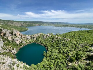 Floodplain karst field Prolosko blato (Prolosko Lake) and lake Mamic (Mamica lake), Croatia - Poplavno kr&scaron;ko polje Prolo&scaron;ko blato (Prolo&scaron;ko jezero) i kr&scaron;ko Mamića jezero (UNESCO GeoPark, Hrvatska)