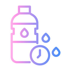 drink water Line Gradient Icon