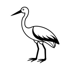 Fototapeta premium Swan Outline Vector